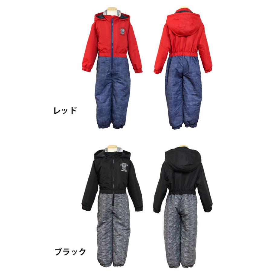 スキーウェア キッズ ジャンプスーツ 男の子 子供 デニム風 雪遊び 撥