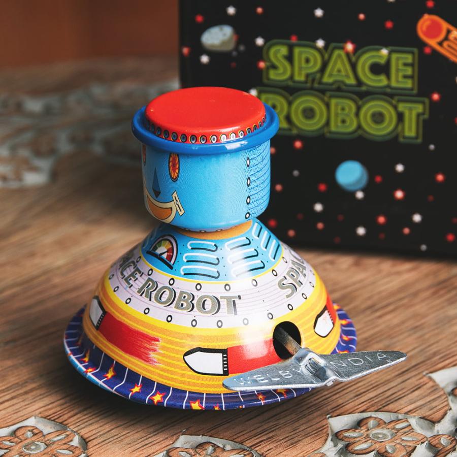 ぜんまい式玩具 ロボット ブリキ ブリキ玩具 ゼンマイ式 クルクル