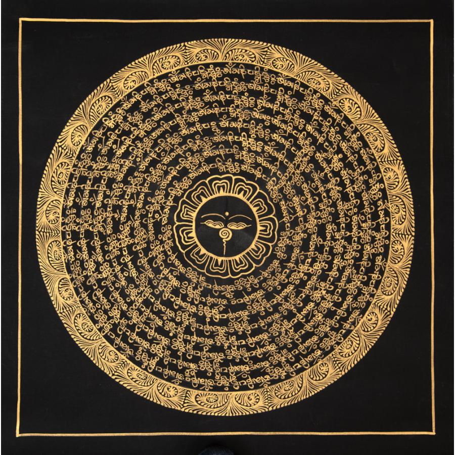 送料無料 タンカ 仏画 マンダラ チベット 〔一点物〕タンカ ブッダアイ