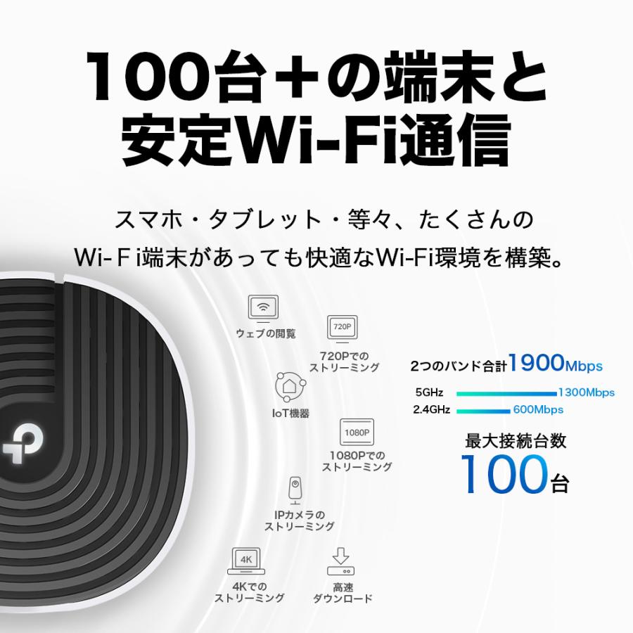 TP-Link WiFi 無線LANルーター メッシュWiFiシステム AC1900規格 Deco