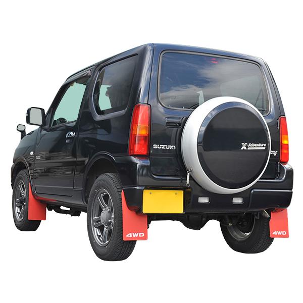 スズキ ジムニー JB23 5型〜10型 4WDホワイトロゴ レッド マッドガード