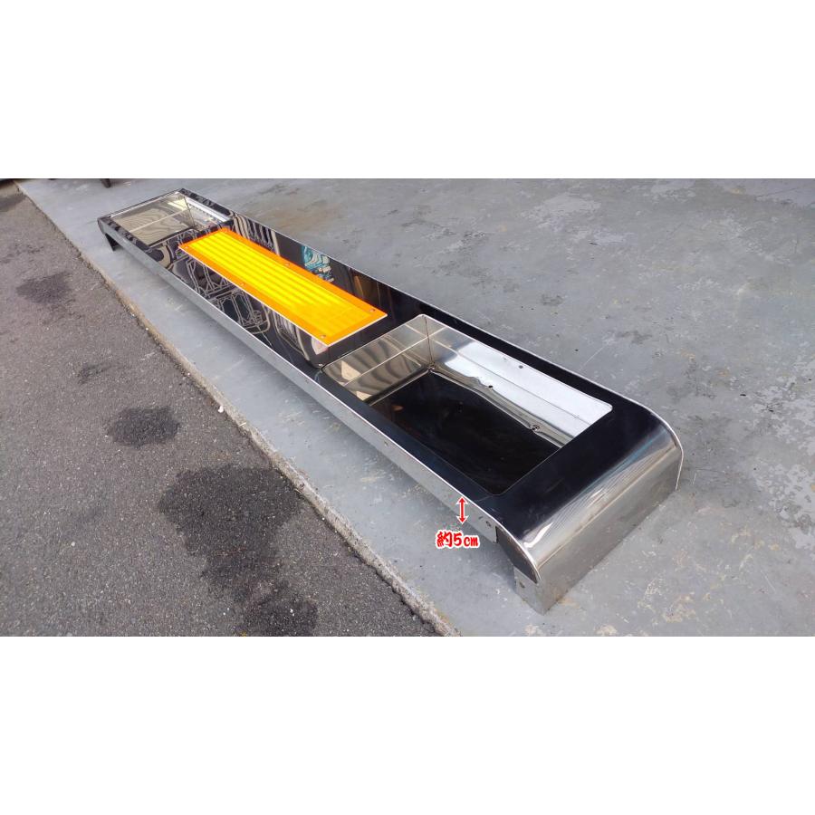 トラック ステンレス リアバンパー 長さ約209cm LED付き 反射板付き
