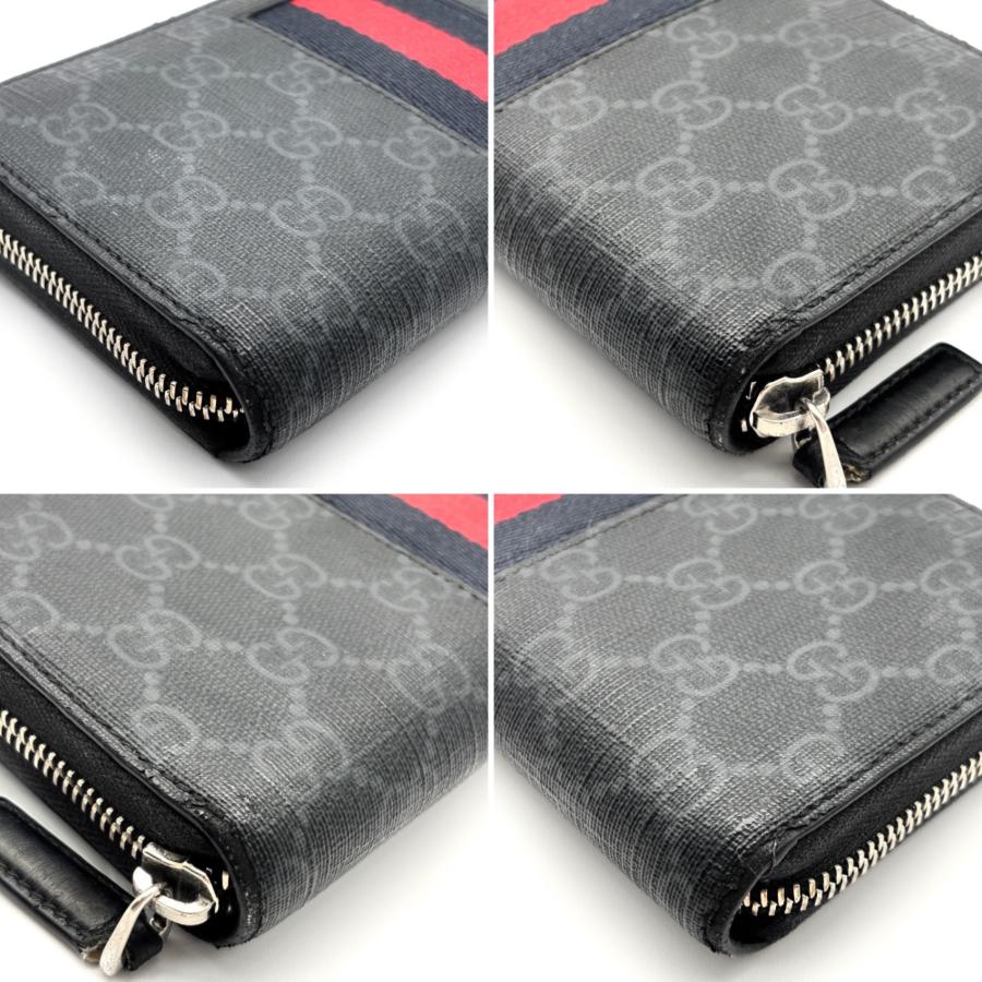 GUCCI グッチ 長財布 ジップアラウンドウォレット シェリーライン GG