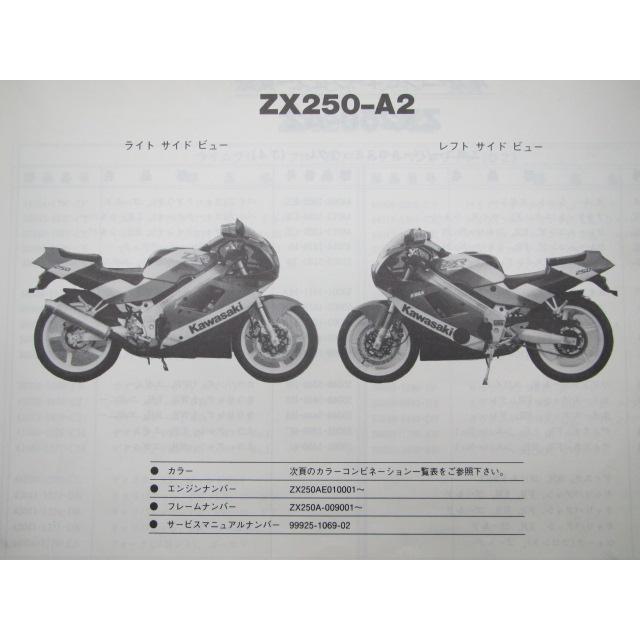 カワサキ（Kawasaki） ZXR250 R パーツリスト 正規 中古 バイク 整備書