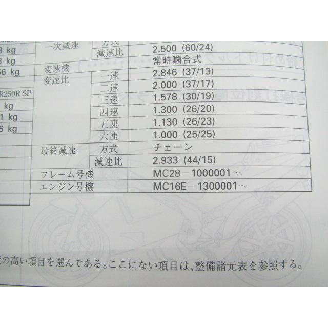 ホンダ（HONDA） NSR250R SE SP サービスマニュアル NSR250R/NSR250RSE