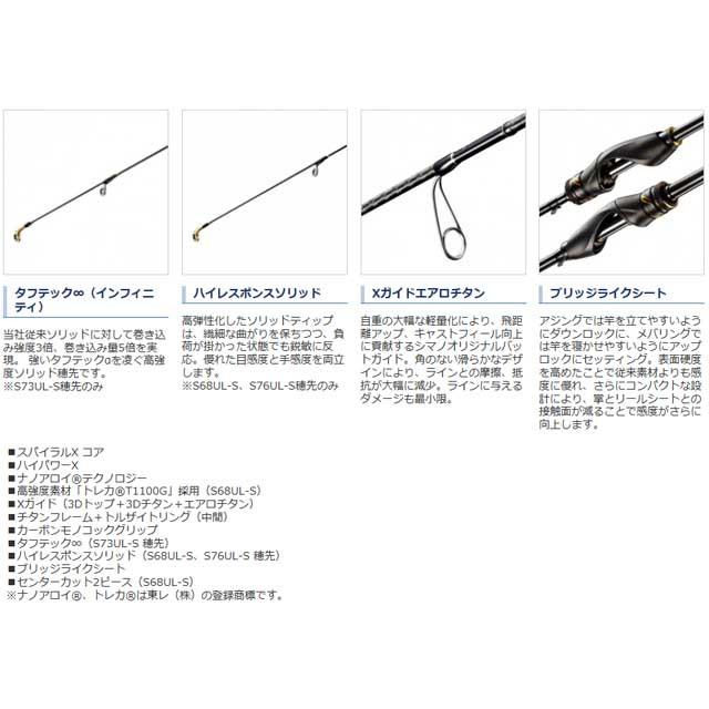シマノ（SHIMANO） ソアレ リミテッド S68UL-S （19年モデル ライト