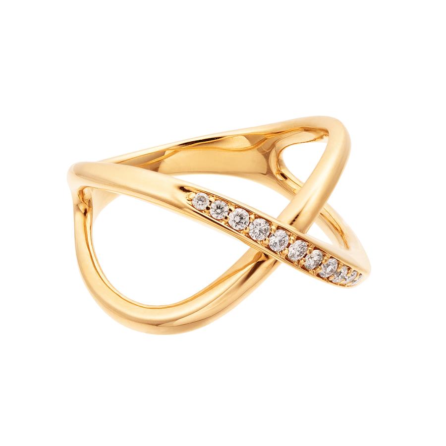 ジュエリーツツミ K18イエローゴールドダイヤモンドリング