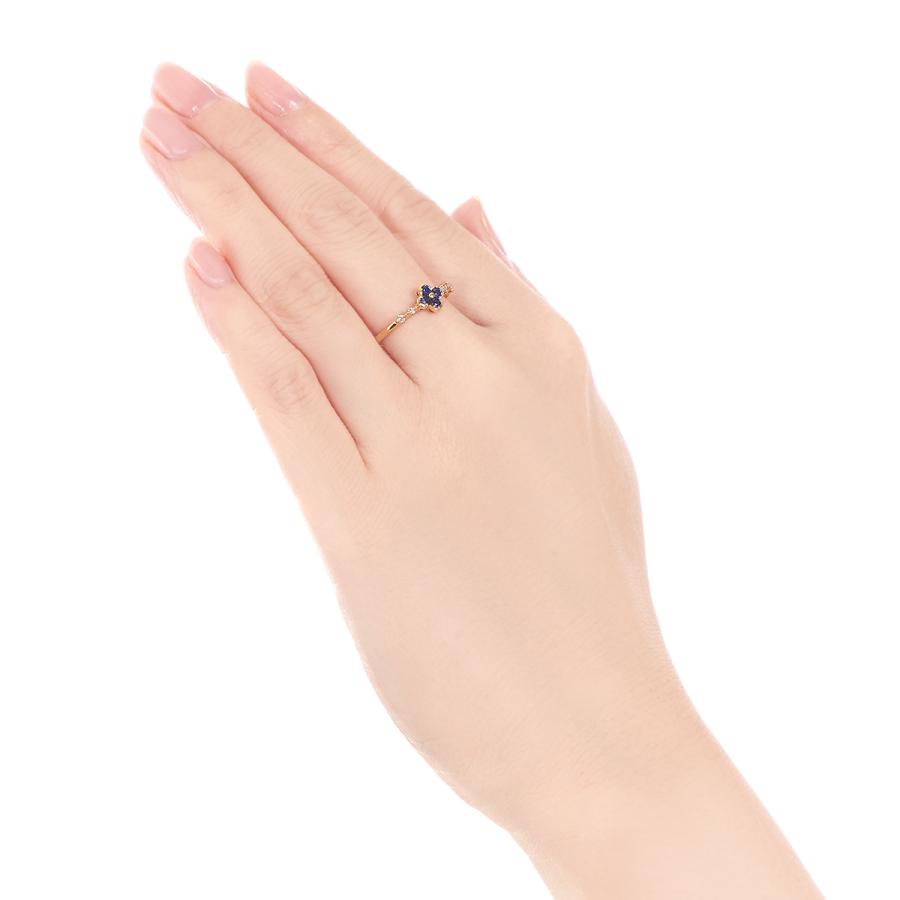 ジュエリーツツミ K18イエローゴールドサファイアリング : ジュエリー