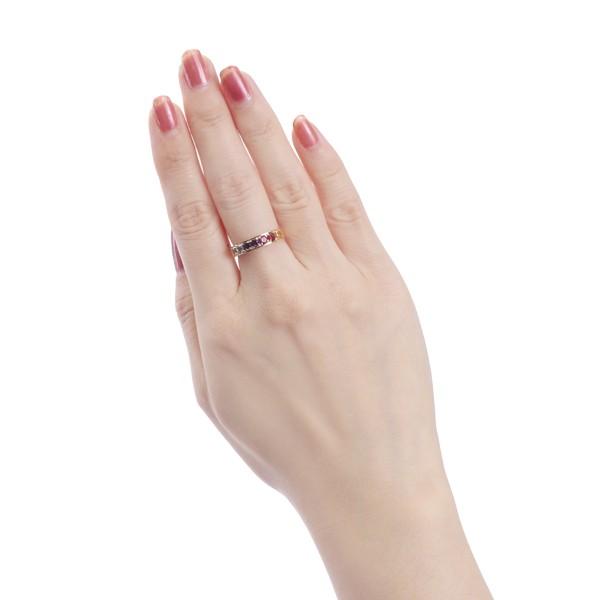 ジュエリーツツミ K10イエローゴールドマルチストーンリング