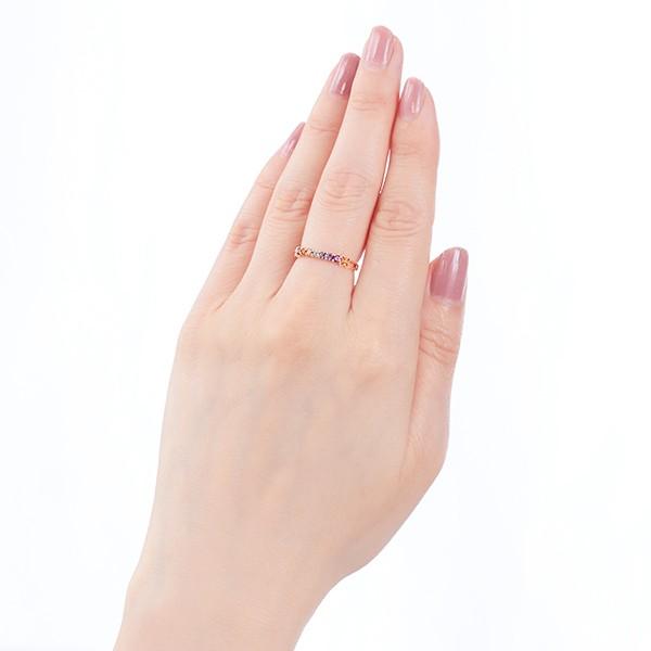 ジュエリーツツミ K10イエローゴールドマルチストーンリング