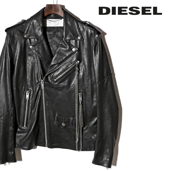 DIESEL（ディーゼル） レザーライダースジャケット メンズ 羊革