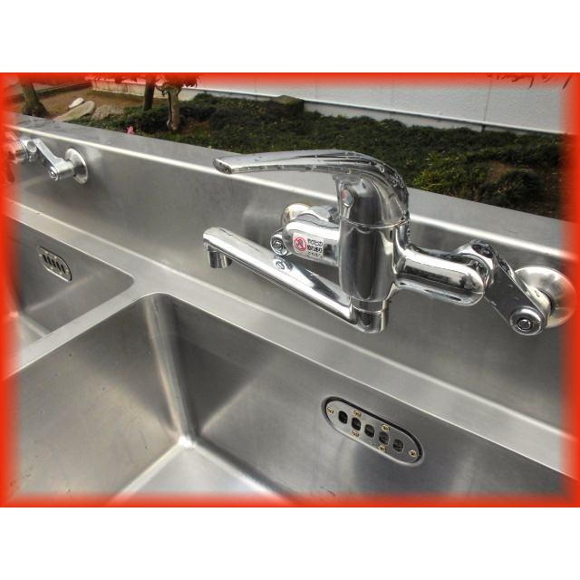 シンク 業務用 2槽シンク マルゼン 流し台 ステンレス 1230×600 蛇口
