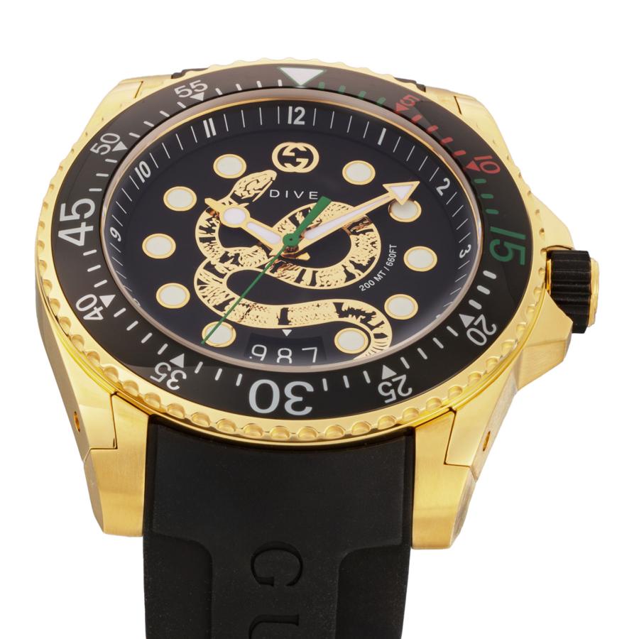 GUCCI（グッチ） メンズ 時計 DIVE ダイブ クォーツ ブラック YA136219