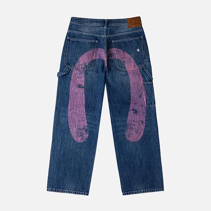 EVISU（エヴィス） ウォッシュ＆ダメージ大黒プリントリラックス