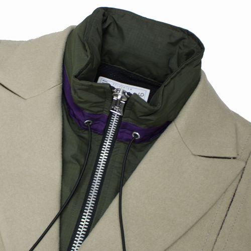 Sacai サカイ 21AW Wool Melton Coat ウールメルトンコート 2 ベージュ