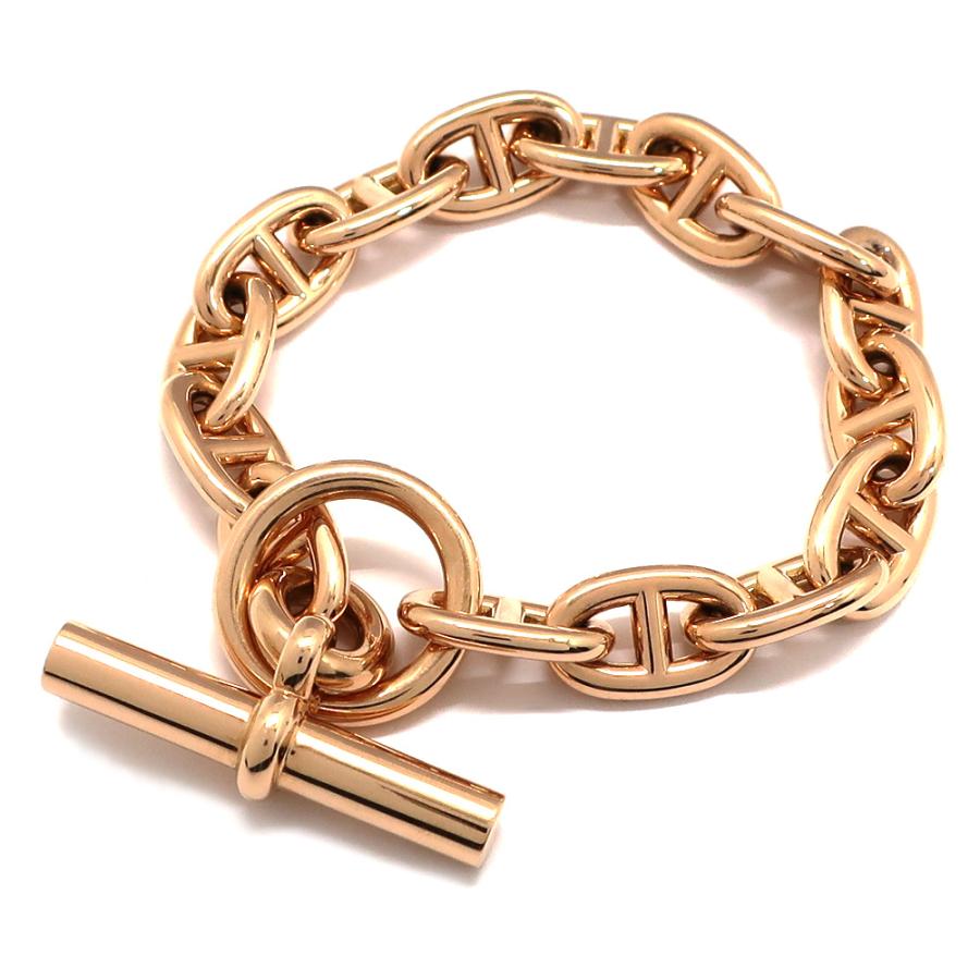 天白】未使用 エルメス シェーヌダンクルMM ブレスレット 15コマ 15