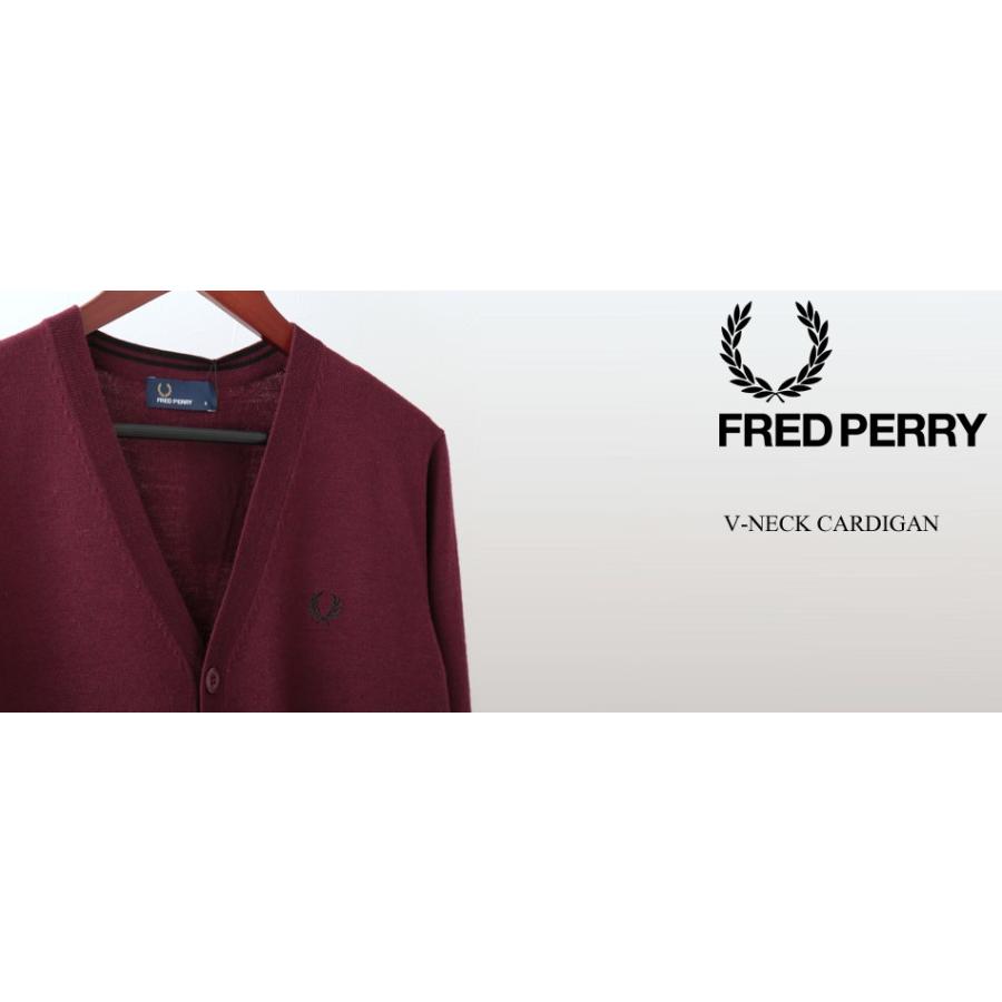 FRED PERRY（フレッドペリー） カーディガン Vネック メリノウール 4色