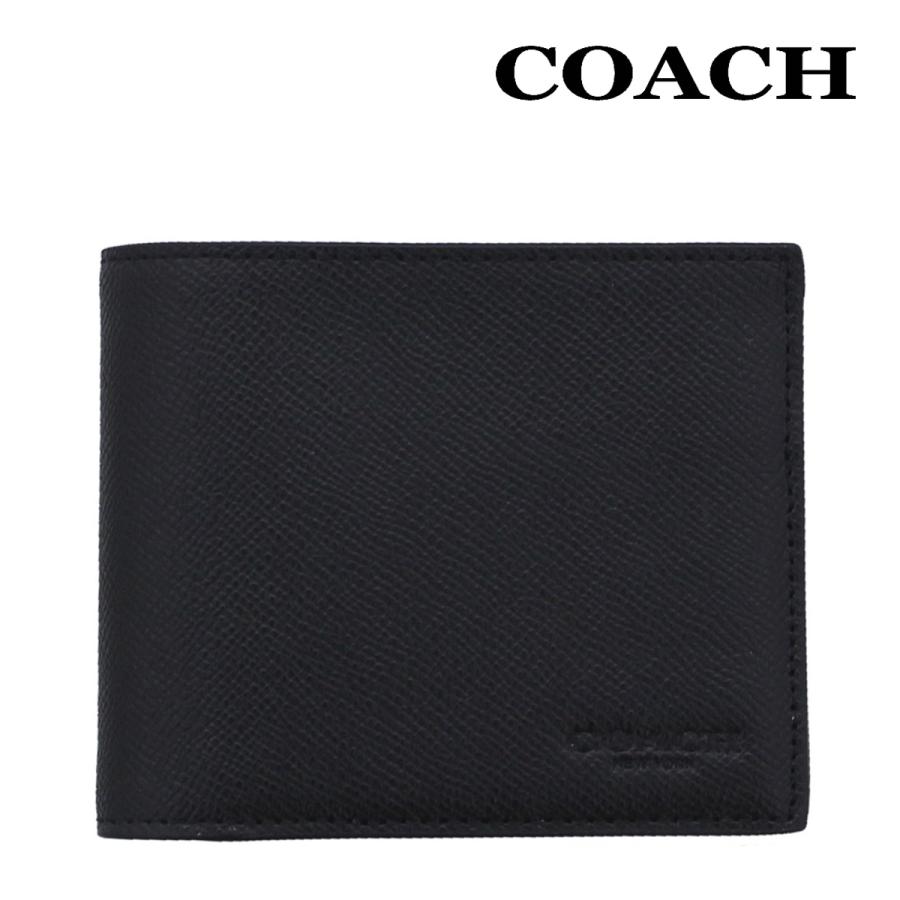COACH（コーチ） 財布 二つ折り メンズ COACH C6331 ブラック クロス