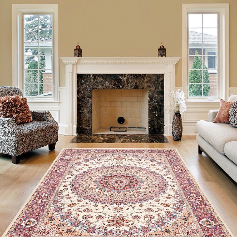 プレーベル ラグ 70×120cm メダリオン ベルサイユ オリエンタル