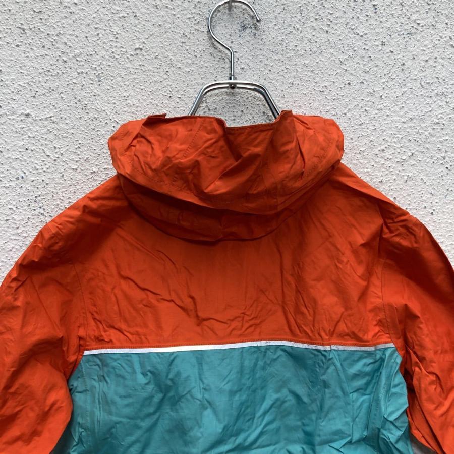 patagonia マウンテンパーカー キッズ S オレンジ ターコイズ