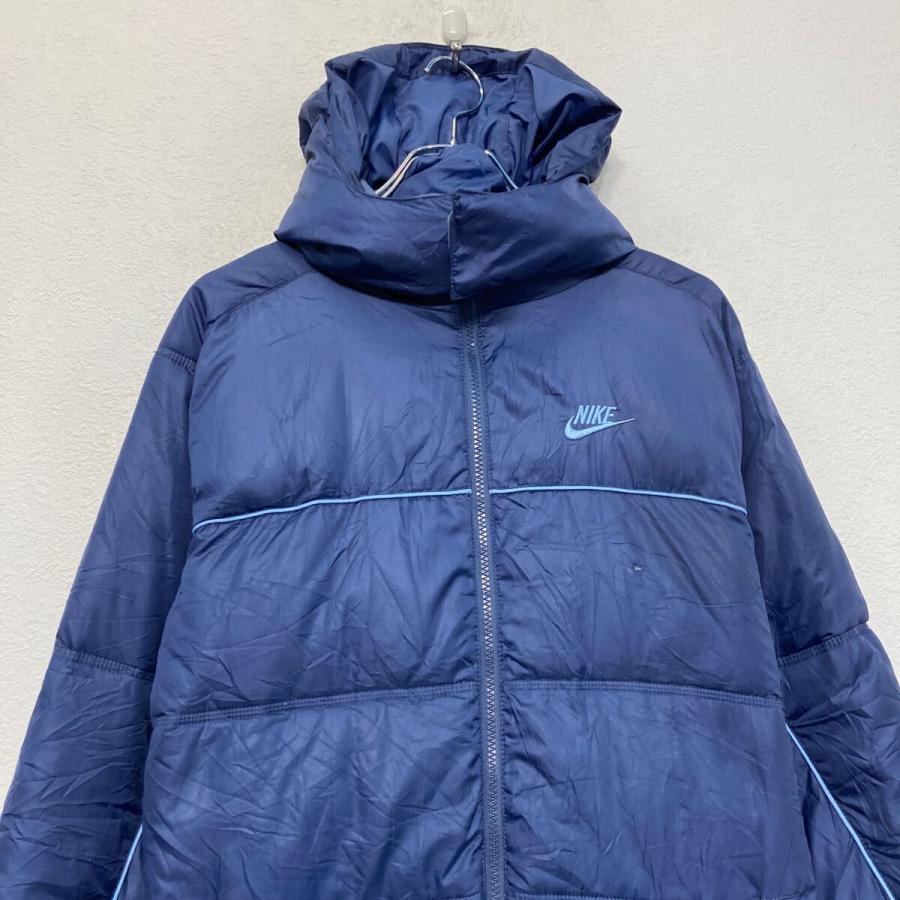 NIKE ナイロン ダウンジャケット ナイキ レディース XL ネイビー