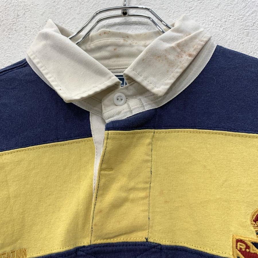 POLO RALPH LAUREN 長袖 ラガーシャツ XL イエロー ネイビー ポロ