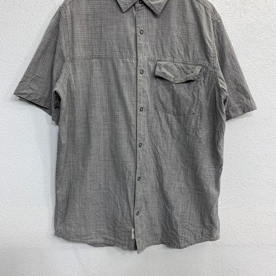 Woolrich 半袖シャツ Lサイズ ウールリッチ スナップボタン グレー