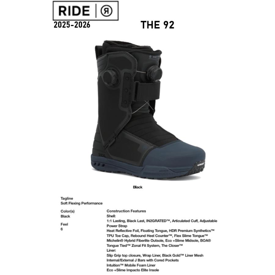 RIDE（ライド） 25-26 RIDE スノーボード ブーツ THE 92 ザ ナイン