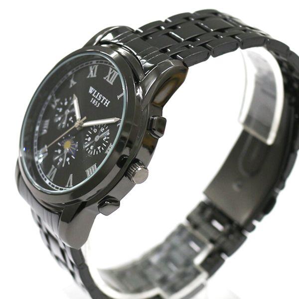 ローマ数字インデックス フェイクダイヤル ブラックメタルベルト