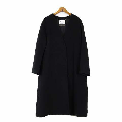 INED（イネド） コート ノーカラー ロングコート カシミヤ ウール