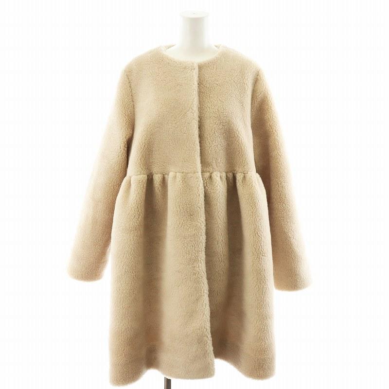 ヨリ yori 23AW もふボアコート ミドル丈 アウター 38 M ベージュ YR25