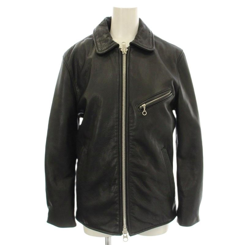 バンソン VANSON シングル ライダース レザージャケット 36 黒