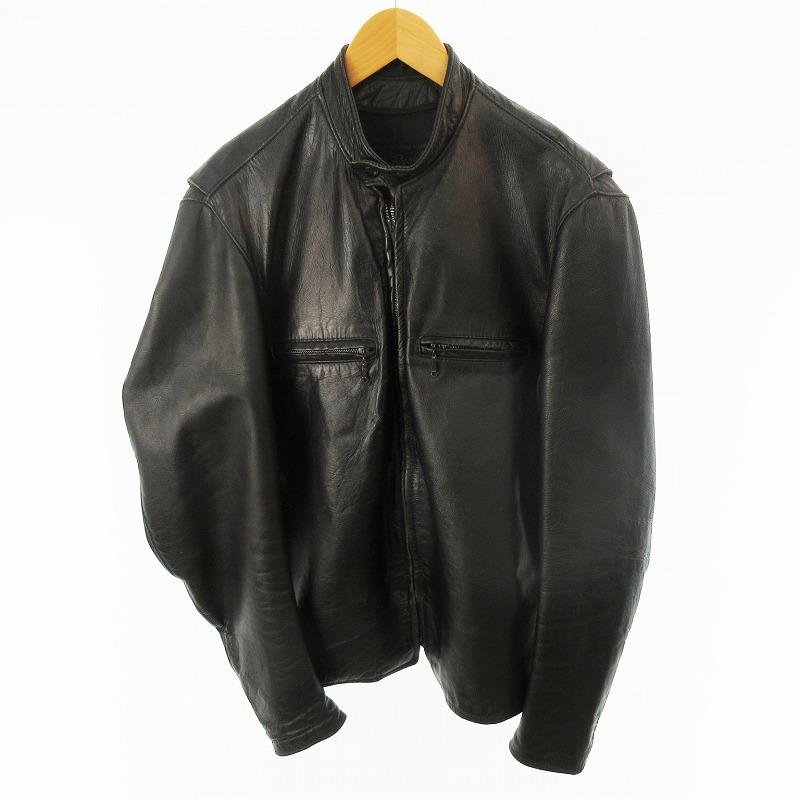 60S 70S Brooks ブルックス シングル ライダース レザー ジャケット