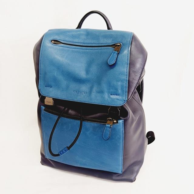 COACH（コーチ） リュックサック デイパック レザー 71989 ネイビー
