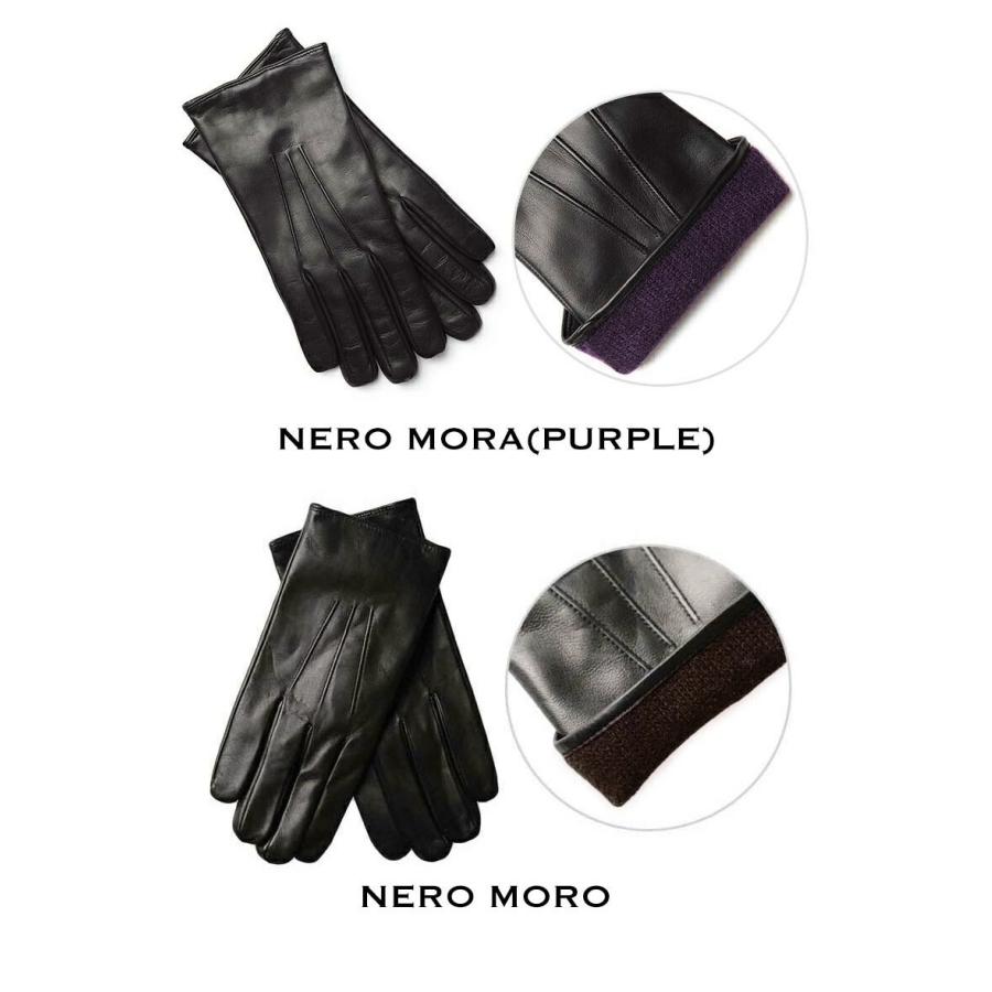 メローラ 手袋 メンズ ナッパレザー x カシミア グローブ MEROLA