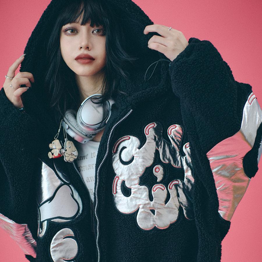 GALFY（ガルフィー） ピッカピカのダブモコパーカー ブルゾン L 中型犬