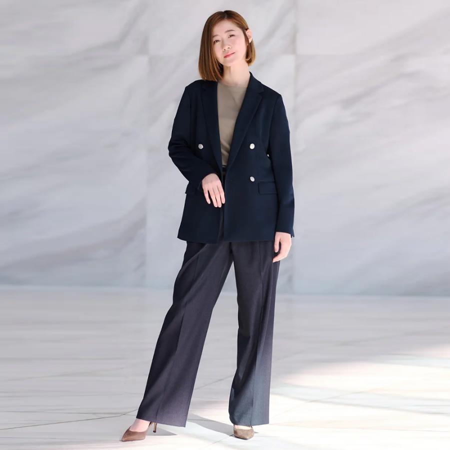 AOYAMA 【洋服の青山】ダブルジャケット レディース 春夏用 ネイビー