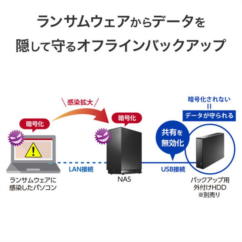 IOデータ 法人向け2ドライブNAS(ネットワークHDD)5年保証 8TB