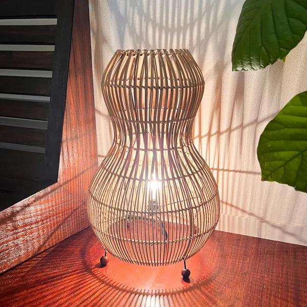 フロアライト 間接照明 ♪ラタンピーナッツ型ランプ♪ スタンドライト