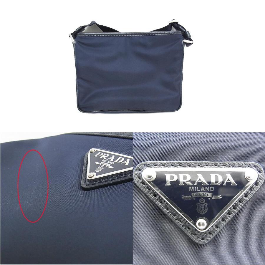 PRADA（プラダ） ナイロン ショルダーバッグ ネイビー 紺 2VH048 斜め
