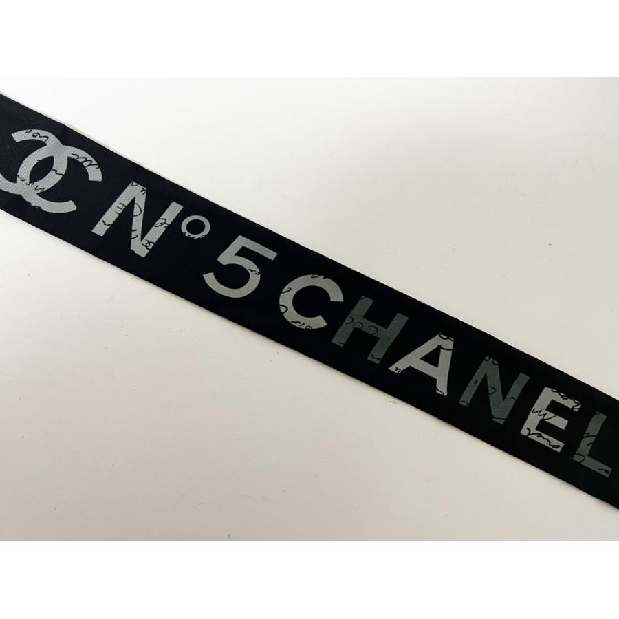 CHANEL（シャネル） 送料無料 ツイリー スカーフ シルク ブラック タグ