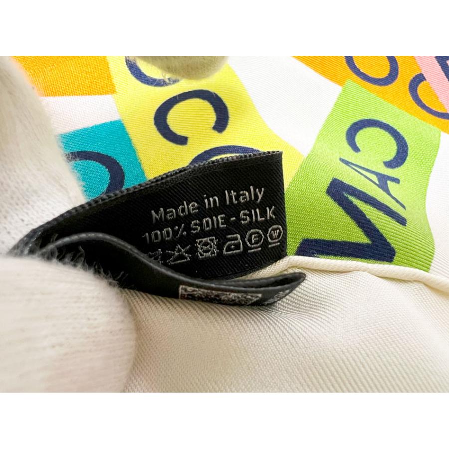 CHANEL（シャネル） ショール スカーフ シルク 100% ホワイト マルチ