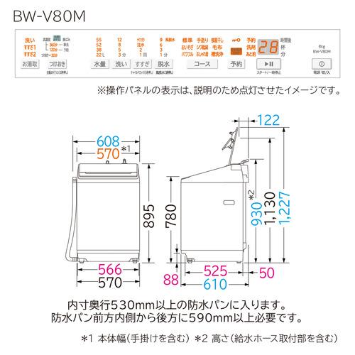 日立 全自動洗濯機 洗濯：8.0kg 幅60.8cm ナイアガラビート洗浄 洗濯槽