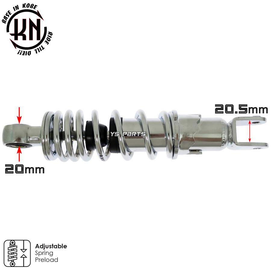 メッキボディ KNリヤサス リアショック銀230mm ライブディオJ ライブ