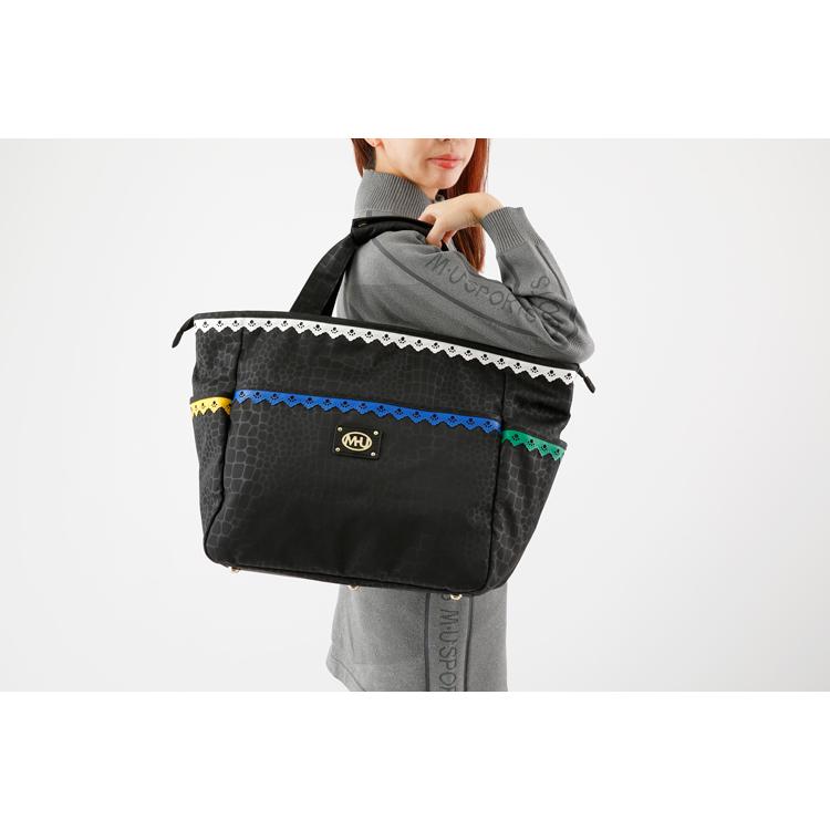 M・U SPORTS MU SPORTS MU スポーツ 肉球柄パンチングレース ボストン