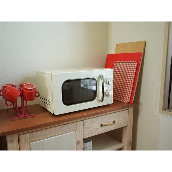 ユアサプライムス レトロ 電子レンジ 庫内容量 17L PRE-702B おしゃれ