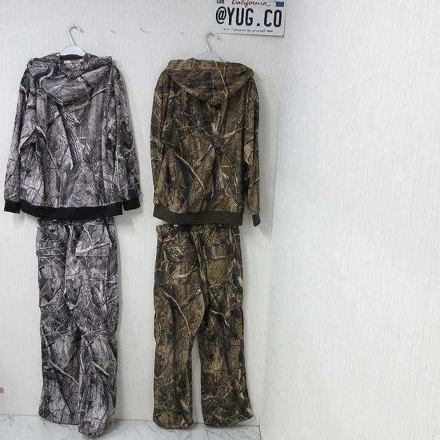 SET UP 上下セット リアルツリー柄 Zipパーカー＆Sideカーゴポケット付