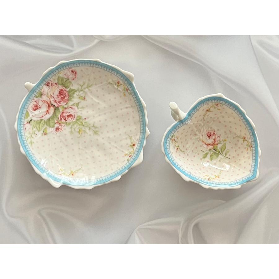 プレート ボウル リーフ ダブルトレー トレイ ロイヤルアーデン ローズ