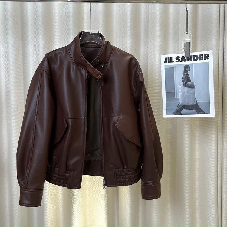 ラムレザージャケット コート ショート丈 レディース 秋冬 アウター