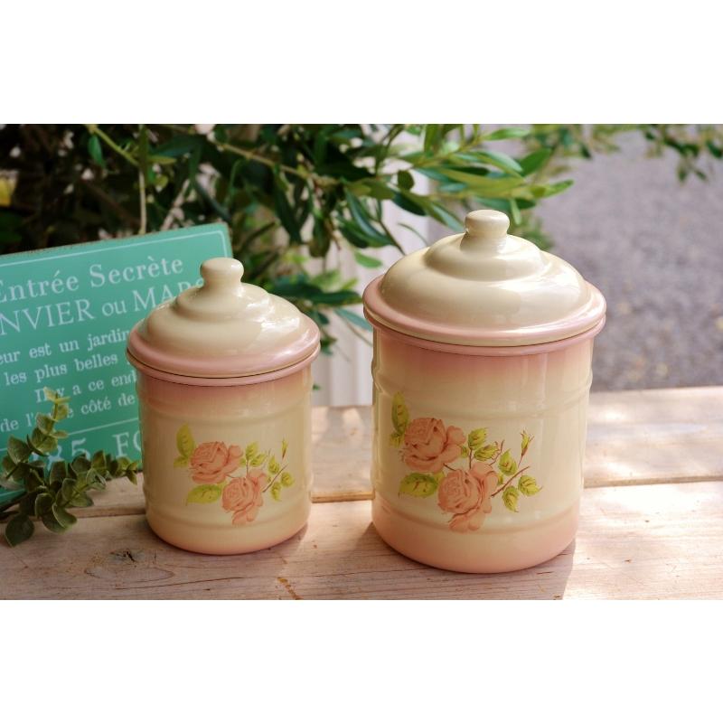 アンティーク・イマン imane ダイアナローズ ビードキャニスター (M